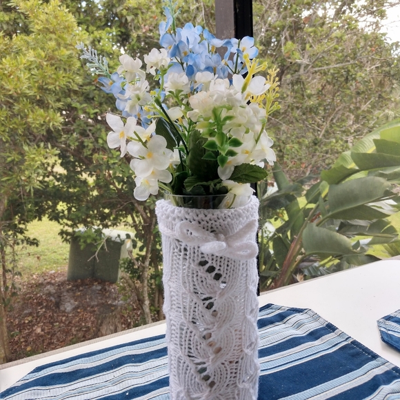 Hand Crafted Other - Hand Crafted Wine Bottle Vase Cover Gift Bar Cart Essential Botanical Holiday